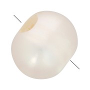 Perlas de agua dulce redondas de 10 mm - agujero grande de 3 mm - Grado A+ - Blanco nacarado x4