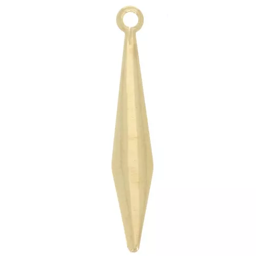 Lentejuela romboidal 20x3 mm - Dorado x6