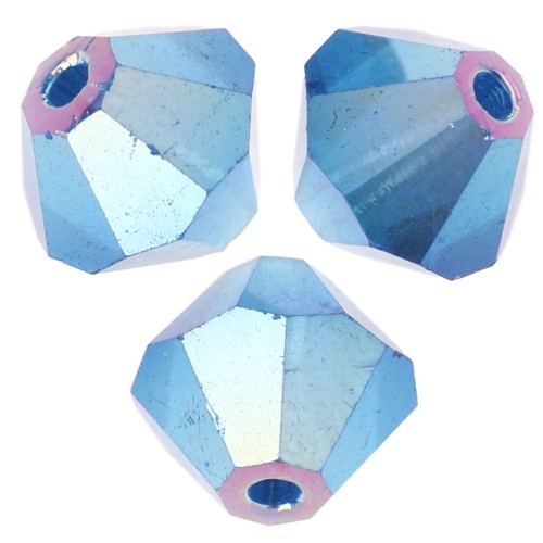 Preciosa cuentas rondelle - Cuenta rondelle 5 mm - Capri Blue AB 2X x12