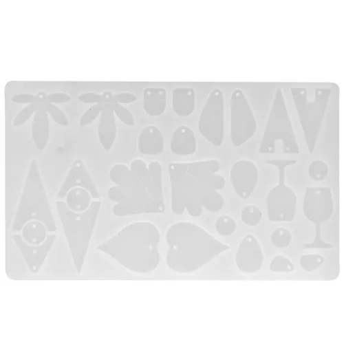 Molde de silicona para colgantes y Entrepieza de resina - Transparente