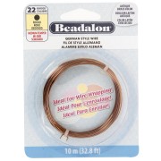 Hilo de cobre redondo de 0,64 mm - German Style Wire - Latón antiguo x 10 m