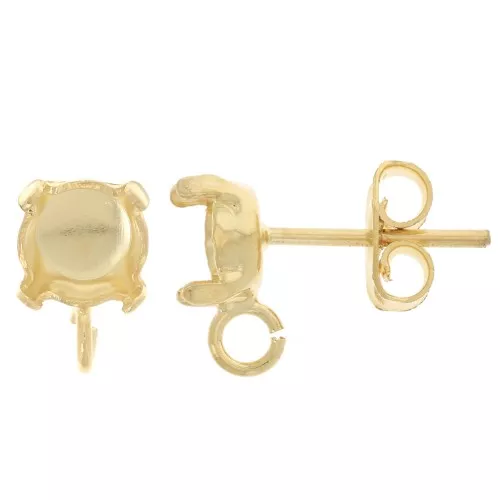 Ganchos pendientes 1028/1088 6 mm - Dorado x2