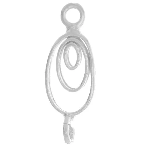 Colgante ovalado hueco 18x6,5 mm - Plata 925 x1