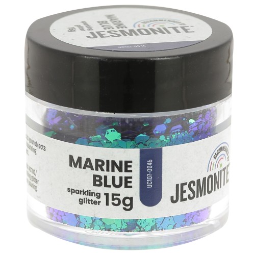 Purpurina en un frasco - Jesmonite - Azul marino x15g