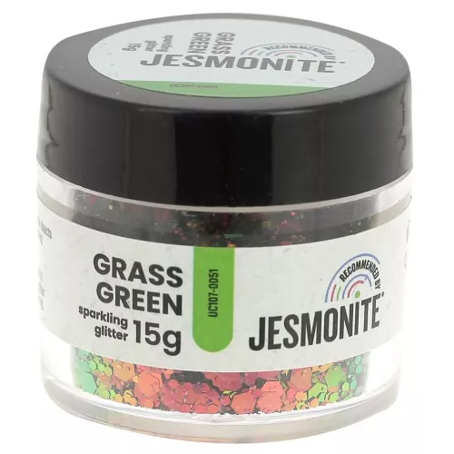 Purpurina en botella - Jesmonite - Verde hierba x15g