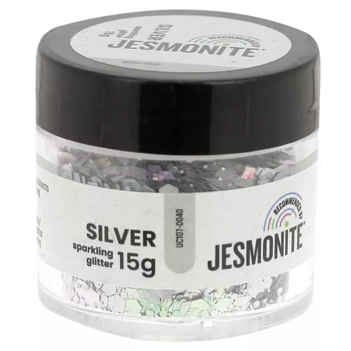 Purpurina en botella - Jesmonite - Plata x15g