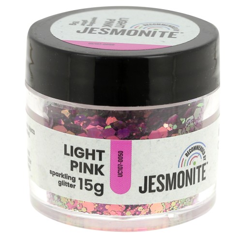 Purpurina en un frasco - Jesmonite - Rosa claro x15g