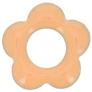 Colgantes flor de 18 mm de metal y resina epoxi - Light rose x4