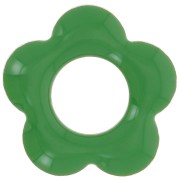 Colgantes flor 18 mm metal y resina epoxi - Verde x4|raw }}