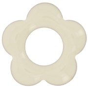 Colgantes flor 18 mm metal y resina epoxi - Crema x4|raw }}