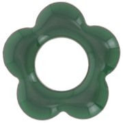 Colgantes flor 18 mm metal y resina epoxi - Verde abeto x4|raw }}