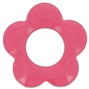 Colgantes flor 18 mm metal y resina epoxi - Rosa fluorescente x4|raw }}