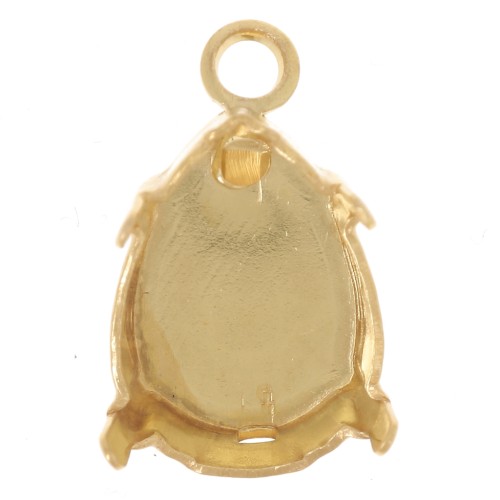 Colgante engaste garra para cabujón PureCrystal 4320 14x10 mm - Dorado x1
