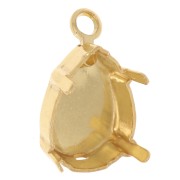 Colgante engaste garra para cabujón PureCrystal 4320 14x10 mm - Dorado x1