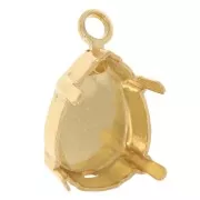 Colgante engaste garra para cabujón PureCrystal 4320 14x10 mm - Dorado x1