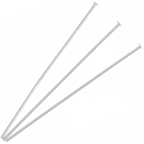 Clavos cabeza plana 40x0,7 mm - Fabricación europea - Plateado x25