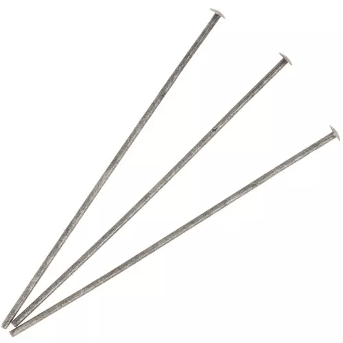 Clavos cabeza plana 40x0,7 mm - Fabricación europea - Plateado envejecido x25