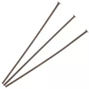 Clavos cabeza plana 40x0,7 mm - Fabricación europea - Cobre envejecido x25