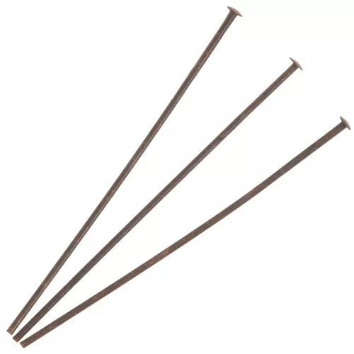 Clavos cabeza plana 40x0,7 mm - Fabricación europea - Cobre envejecido x25