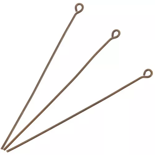 Clavos cabeza redonda 50x0,7 mm - Fabricación europea - Bronce envejecido x25