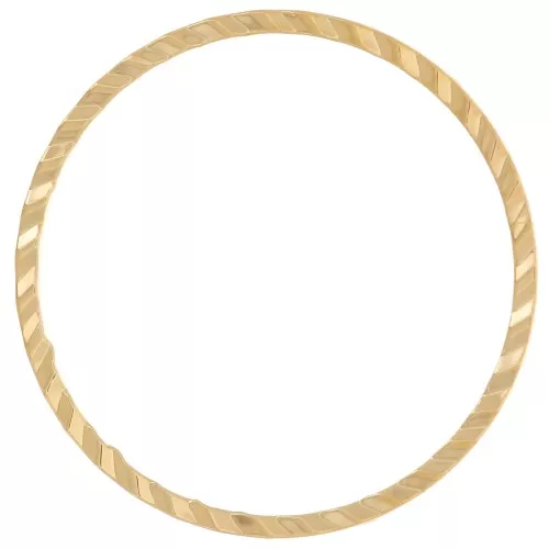 Anillo de trenzado y montaje de 20 mm - chapado en oro de 3 micras x1