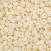 Cuentas de Rocalla Preciosa 8/0 3 mm - Solgel - Beige teñido en blanco tiza x 20 g