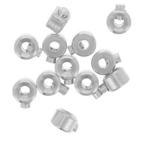 Cuenta redonda aplastables 3x2 mm - 2 en 1 - Chapado plateado fino envejecido x4