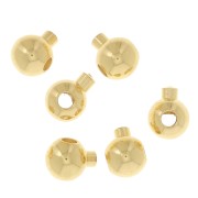 Cuentas aplastables redondas 3 mm - 2 en 1 - Dorado x4|raw }}