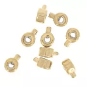 2 en 1 Arandelas de 3x2 mm - Acero inoxidable Dorado 316 x4