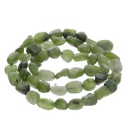 Cuentas irregulares 6 - 7 mm gema de color - Jade verde x40cm|raw }}