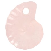 Colgante Concha Espiral 20x16 mm - Cuarzo Rosa x1|raw }}