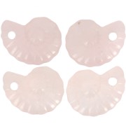 Colgante Concha Espiral 20x16 mm - Cuarzo Rosa x1
