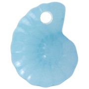 Colgante Concha Espiral 20x16 mm en Gema Tintada - Aqua Jade x1