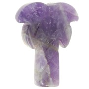 Colgante palmera 28x22 mm gema - Amatista x1