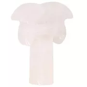 Colgante palmera 28x22 mm piedra preciosa - Cuarzo Rosa x1