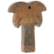 Colgante palmera 28x22 mm gema - Ojo de tigre x1|raw }}