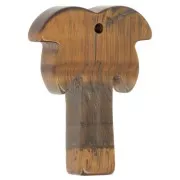 Colgante palmera 28x22 mm gema - Ojo de tigre x1