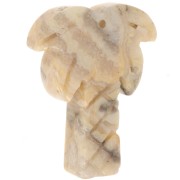 Colgante palmera 28x22 mm piedra preciosa - Agata loca x1