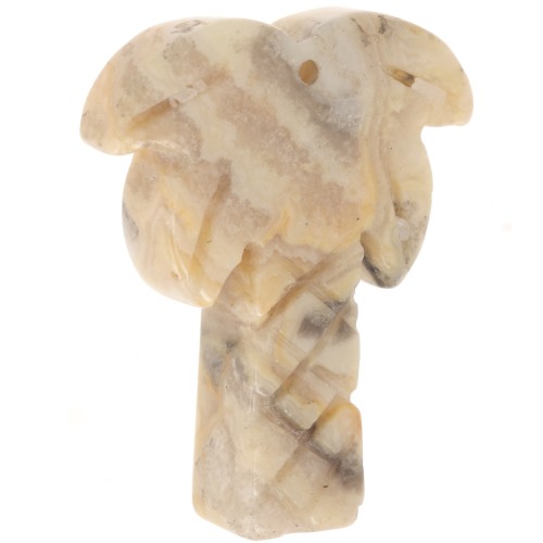 Colgante palmera 28x22 mm piedra preciosa - Agata loca x1