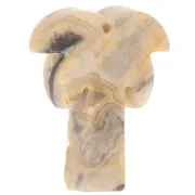 Colgante palmera 28x22 mm piedra preciosa - Agata loca x1