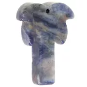 Colgante palmera 28x22 mm gema - Sodalita x1