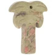 Unakita - Pendentif palmier 28x22 mm en pierre gemme - Unakite x1 Pendentif palmier 28x22 mm en pierre gemme - Unakite x1