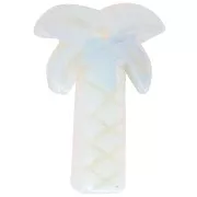 Colgante palmera 28x22 mm en imitación piedra preciosa - Opalita x1