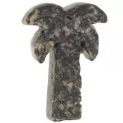 Rodonita - Pendentif palmier 28x22 mm en pierre gemme - Rhodonite x1 Pendentif palmier 28x22 mm en pierre gemme - Rhodonite x1