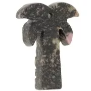 Colgante palmera 28x22 mm gema - Rodonita x1