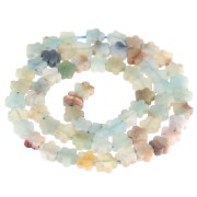 Cuentas flor 6mm gema - Amazonita x 38cm