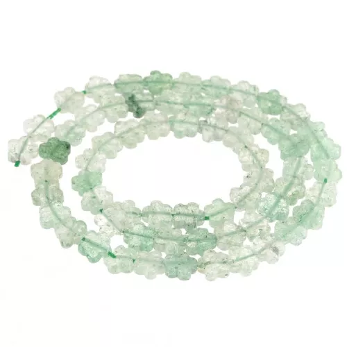 Cuentas de flor de piedra preciosa de 6mm - Aventurina x 38cm