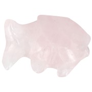 Colgante pez 20x31 mm - Cuarzo Rosa x1