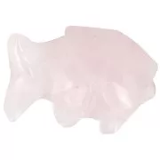 Colgante pez 20x31 mm - Cuarzo Rosa x1