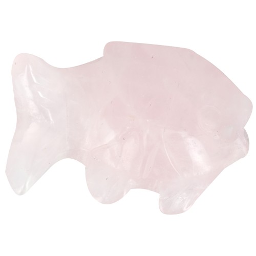 Colgante pez 20x31 mm - Cuarzo Rosa x1